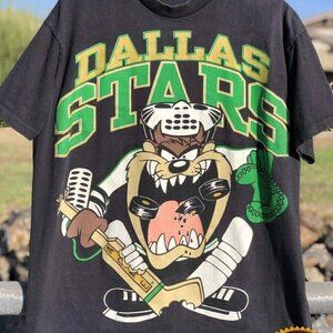 Vintage NHL Dallas Stars Looney Taz T-Shirt, Dallas Stars Shirt
